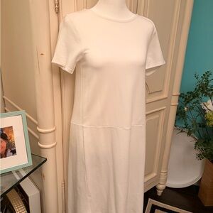 Eileen Fisher Classic White Midi Tee Shirt Dress